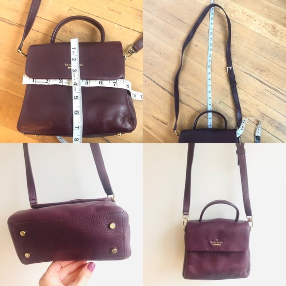 Kate Spade Small Maryana Lombard Street in Deep Plum crossbody purse bag - Picture 15 of 16